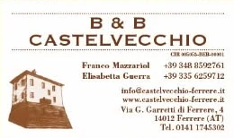 Inserzione di B&B Castelvecchio sulla pagina sponsor di Ferrere Miele