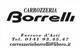 Inserzione di Carrozzeria Borrelli sulla pagina sponsor di Ferrere Miele